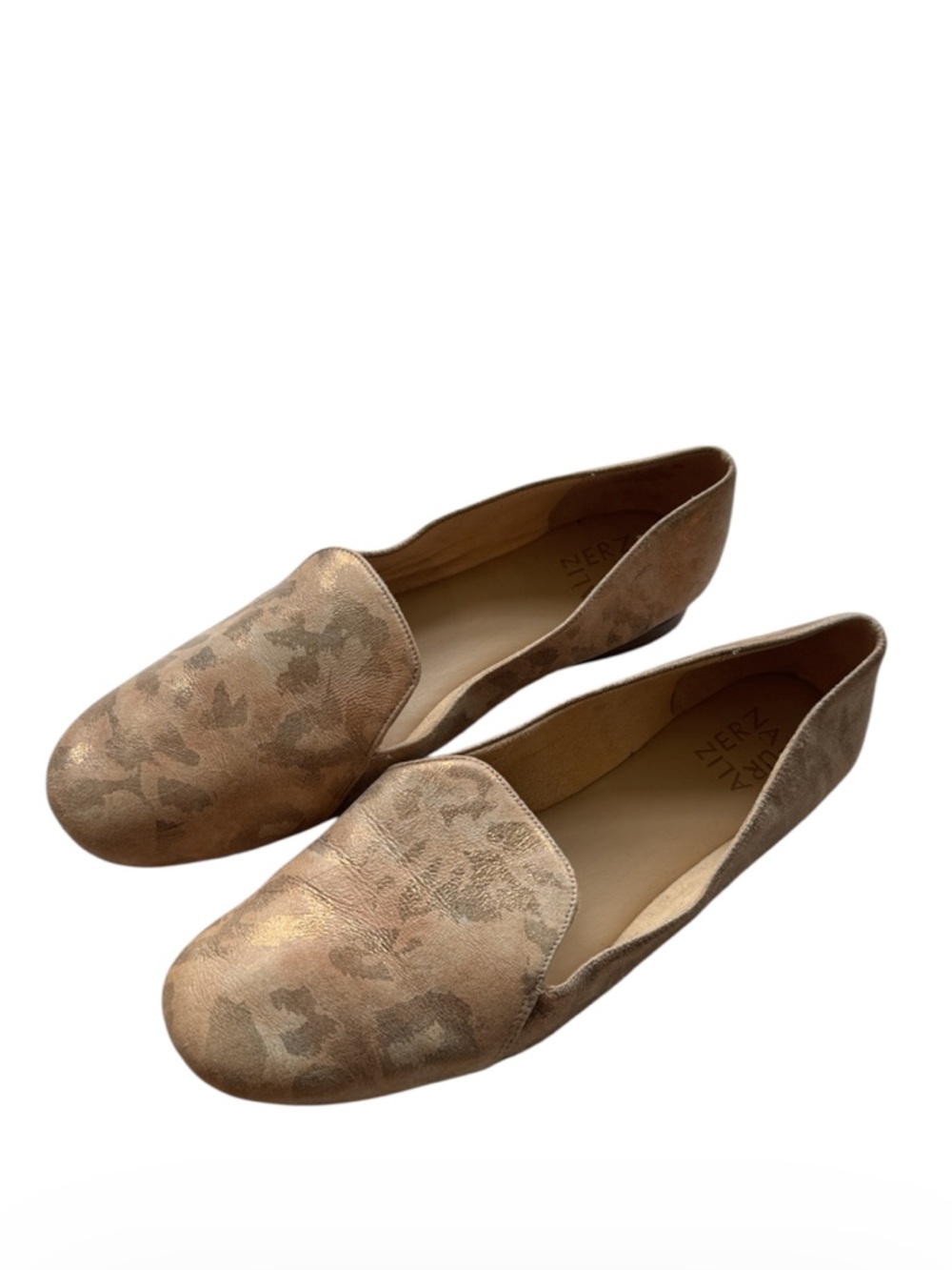 Naturalizer Emiline Gold Metallic Loafers Size 9.5Wide